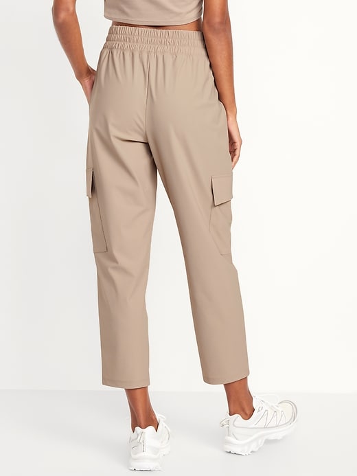 Image number 2 showing, High-Waisted SleekTech Cargo Ankle Pants