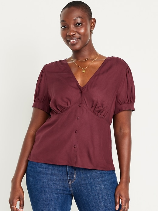 Image number 5 showing, Waist-Defined Crepe Top