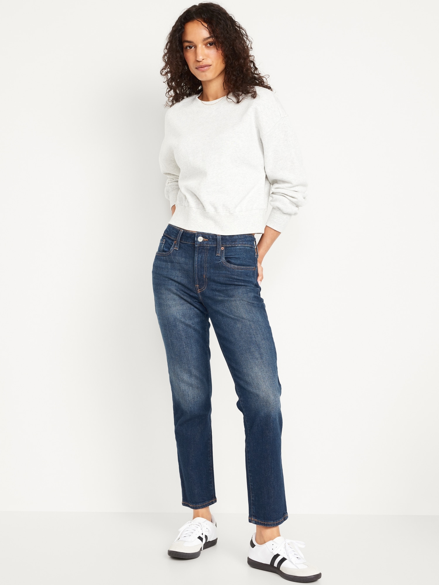 Mid-Rise OG Straight Ankle Jeans