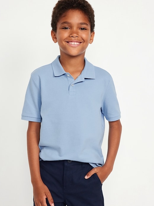 View large product image 1 of 5. School Uniform Pique Polo Shirt for Boys