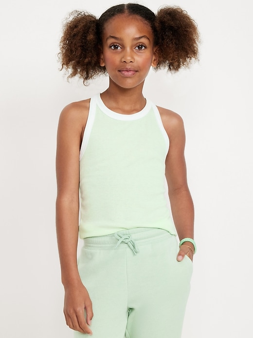 Voir une image plus grande du produit 1 de 4. Camisole performance en tricot côtelé Ultralite pour Fille