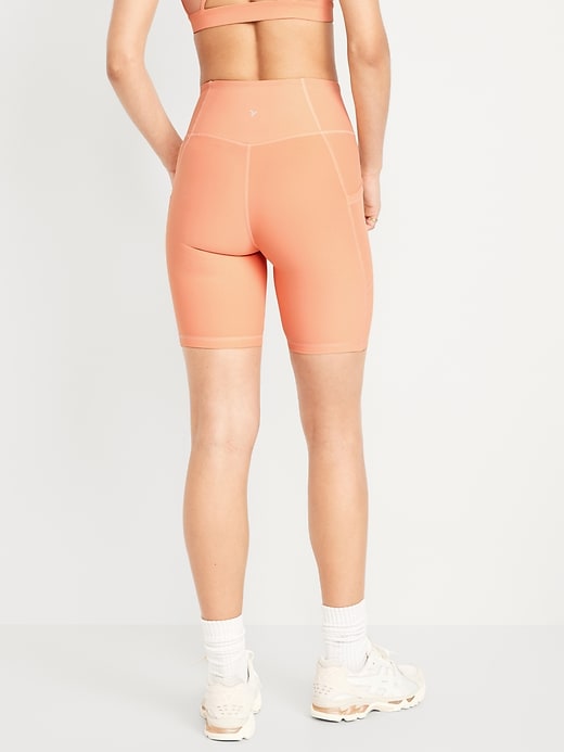 Image number 2 showing, High-Waisted PowerSoft Biker Shorts -- 8-inch inseam