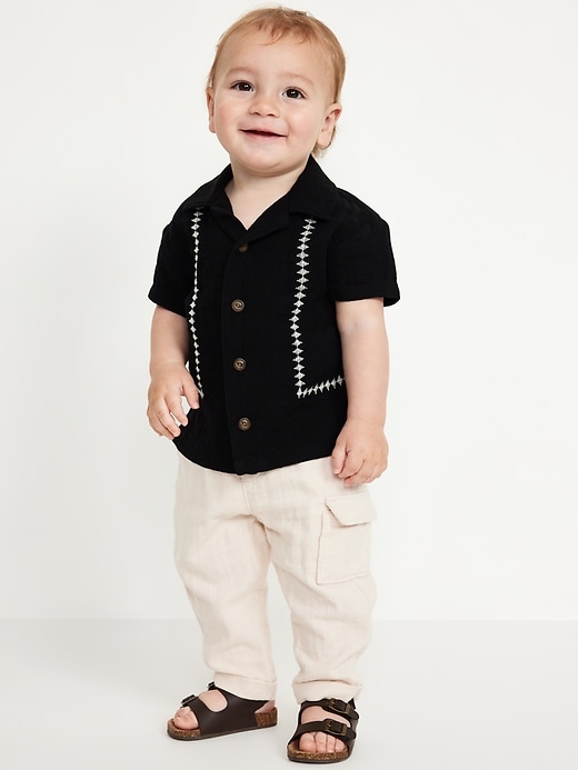 Voir une image plus grande du produit 1 de 4. Pantalon cargo utilitaire à tissage double pour bébé