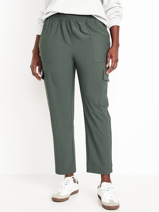 Image number 5 showing, High-Waisted SleekTech Cargo Ankle Pants