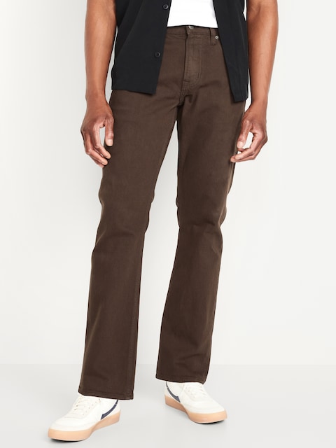 Straight Five-Pocket Pants - Brown