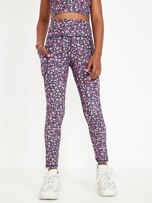 Voir une image plus grande du produit 1 de 5. Legging PowerSoft taille haute à poches latérales pour Fille