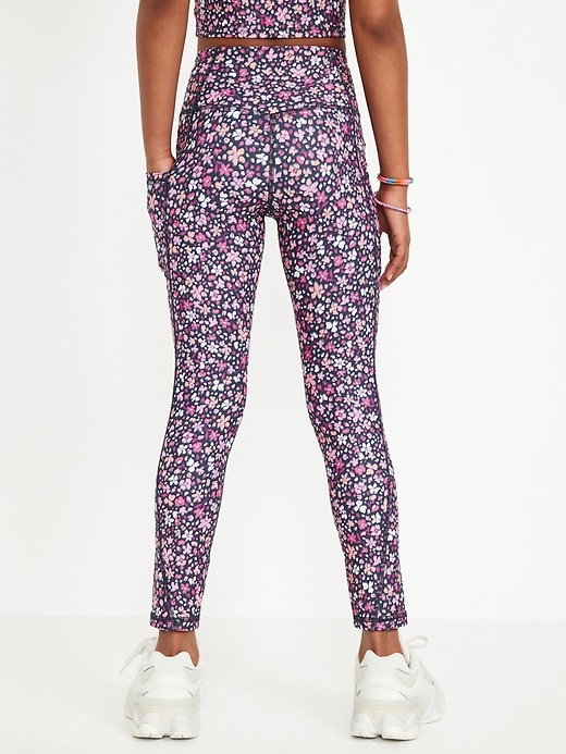 Voir une image plus grande du produit 2 de 5. Legging PowerSoft taille haute à poches latérales pour Fille