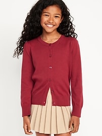 L'image numéro 1 présente Cardigan d’uniforme scolaire boutonné devant pour Fille