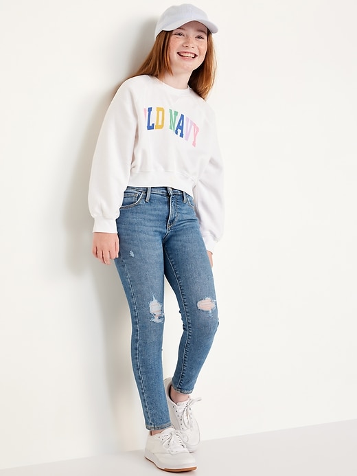 L'image numéro 3 présente Jegging Rockstar déchiré à extensibilité 360° à taille haute pour Fille