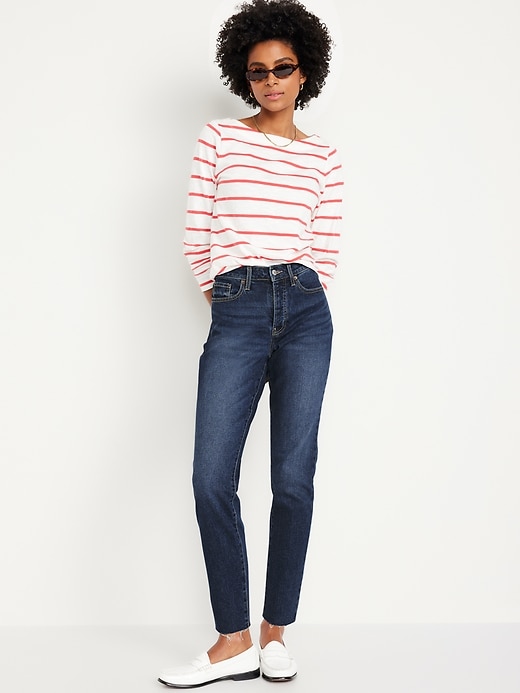 Image number 1 showing, High-Waisted Button-Fly OG Straight Ankle Jeans