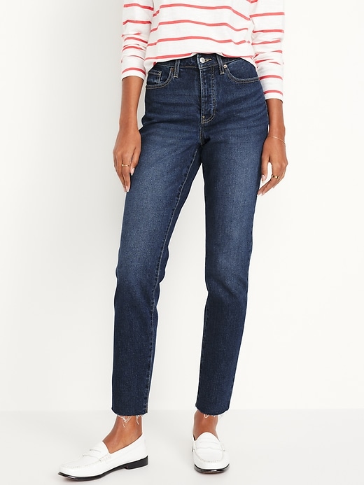 Image number 2 showing, High-Waisted Button-Fly OG Straight Ankle Jeans