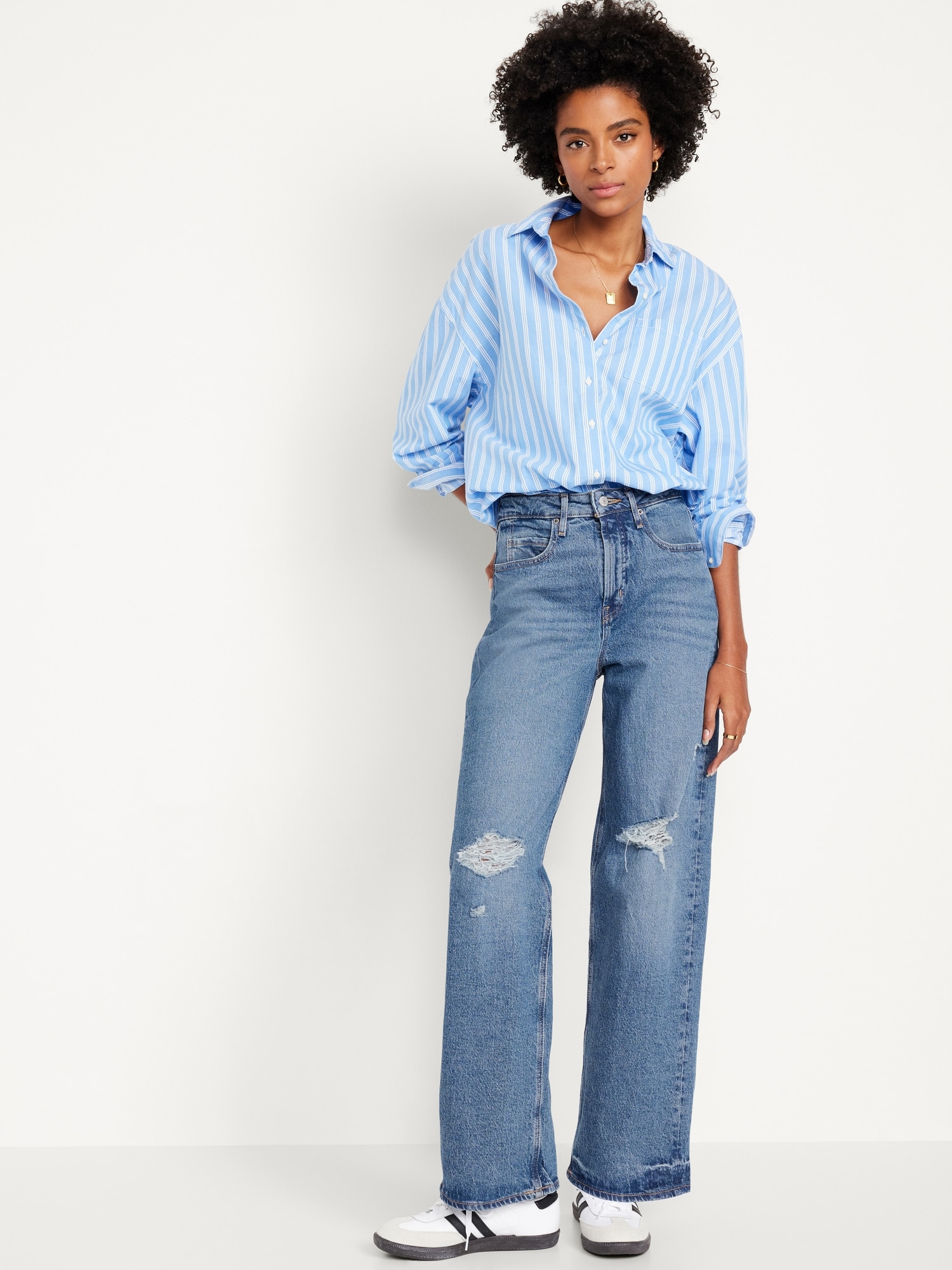 Extra High-Waisted Sky-Hi Wide-Leg Jeans