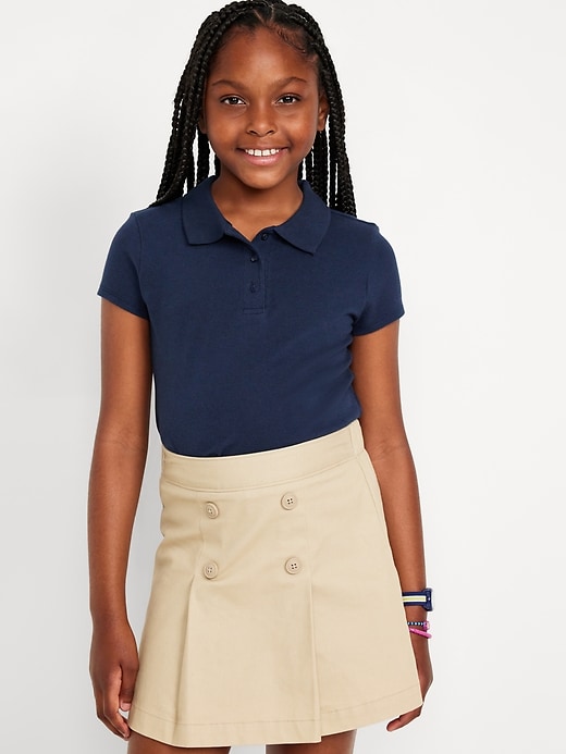 View large product image 1 of 6. Uniform Pique Polo Shirt for Girls