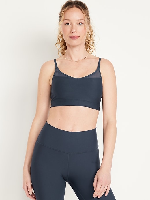 Image number 1 showing, Light Support PowerSoft Mesh-Back Sports Bra