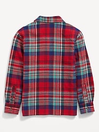 View large product image 3 of 3. Long-Sleeve Flannel Pocket Shirt for Boys