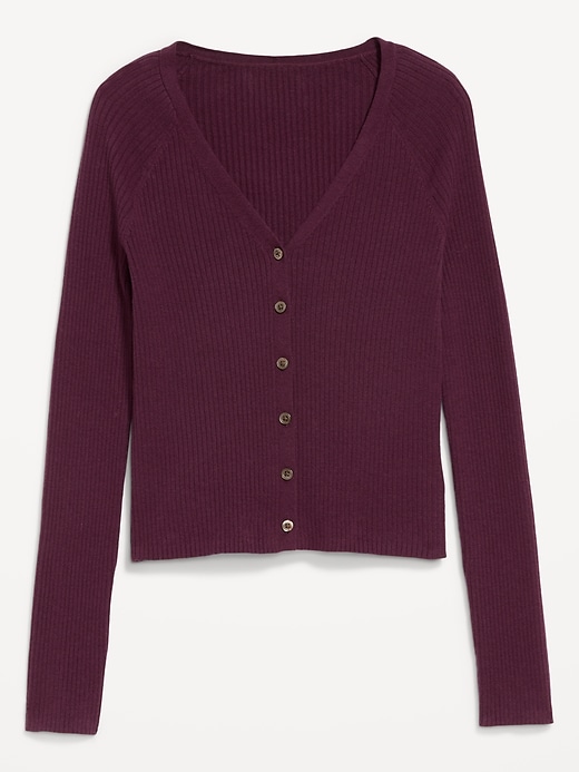 Image number 4 showing, SoSoft Lite Ribbed Crop Cardigan