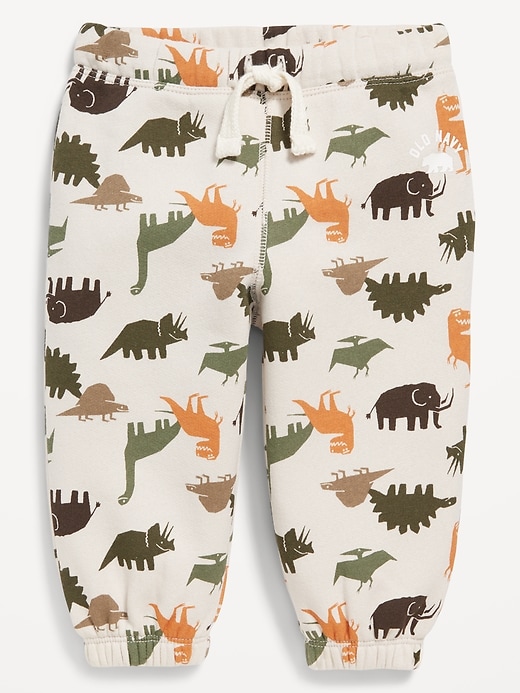 Voir une image plus grande du produit 1 de 2. Pantalon en coton ouaté à imprimé et à logo unisexe pour bébé