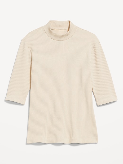 Image number 4 showing, Ribbed Mock-Neck Top