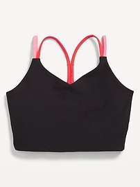 Voir une image plus grande du produit 3 de 4. Soutien-gorge de sport long à fines bretelles Powersoft pour fille