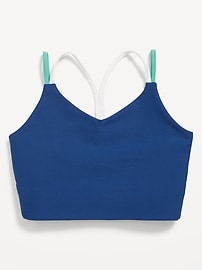 View large product image 3 of 4. PowerSoft Strappy Longline Sports Bra for Girls