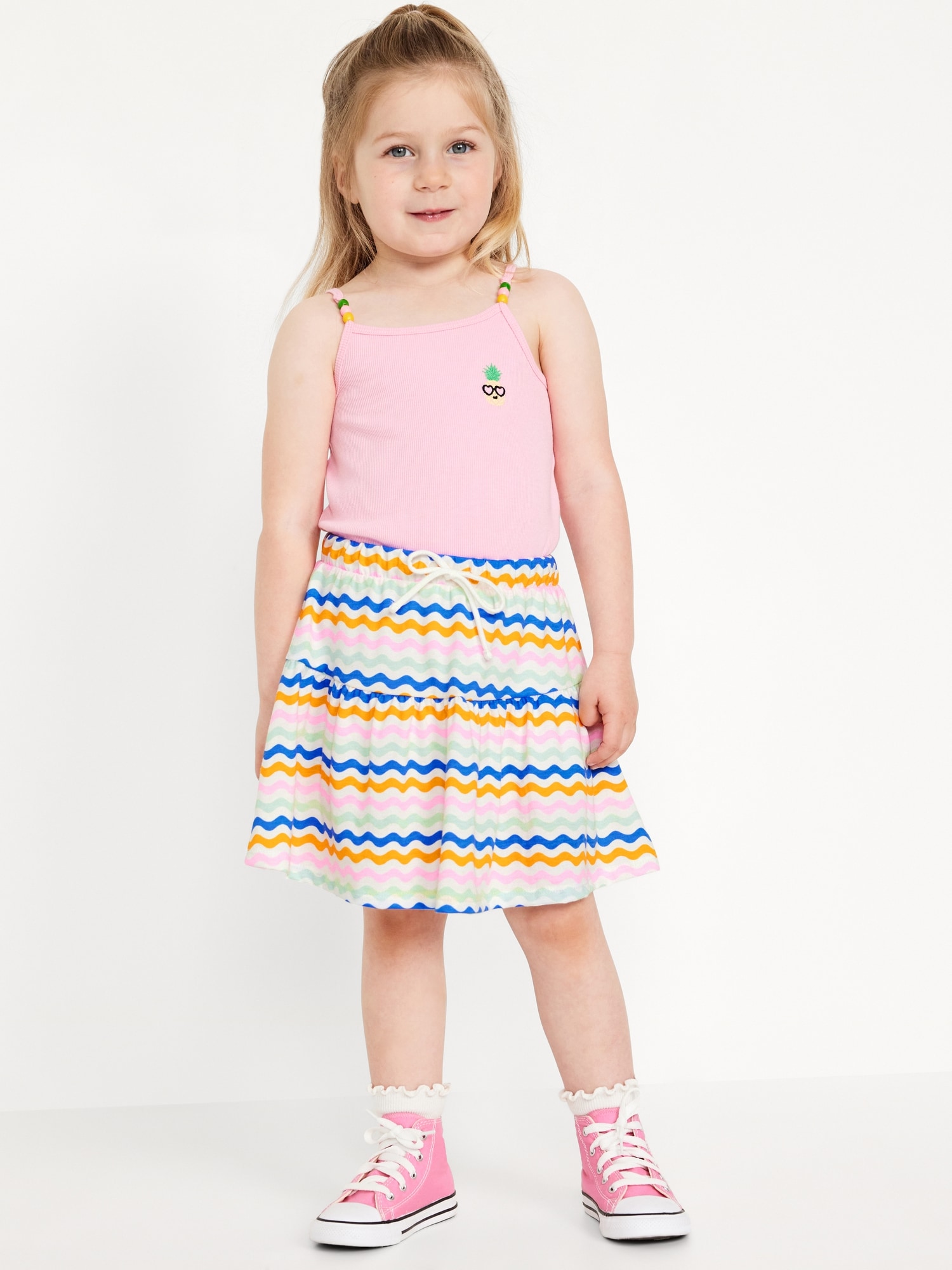 Tiered Jersey-Knit Skort for Toddler Girls