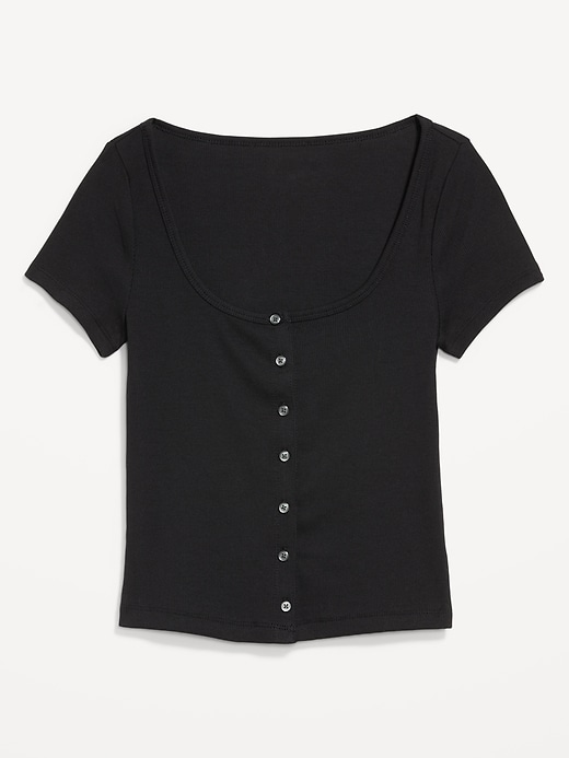 Image number 4 showing, Rib-Knit Button-Down Top