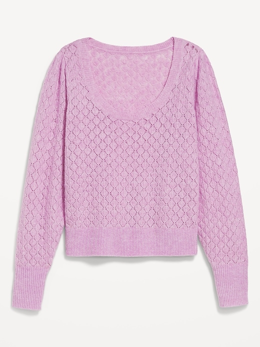 Image number 4 showing, Pointelle Sweater