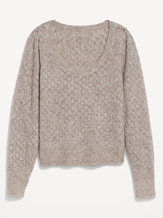 Image number 4 showing, Pointelle Sweater