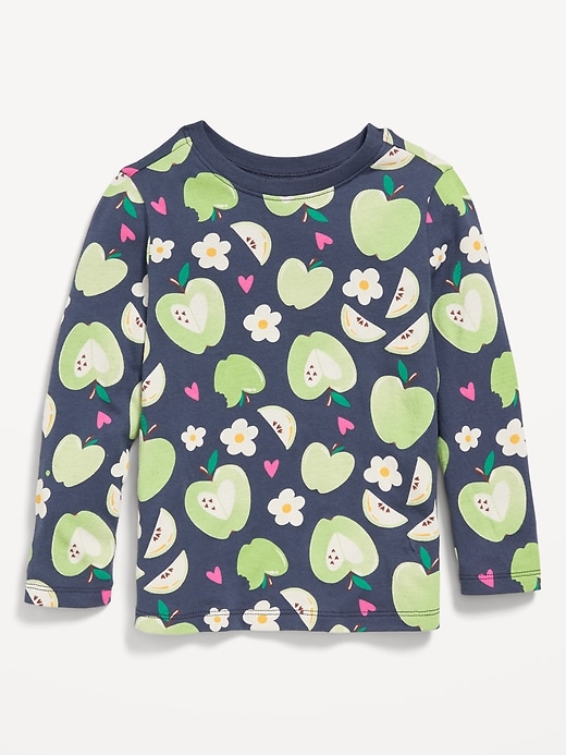 Voir une image plus grande du produit 1 de 1. T-shirt à motif à manches longues pour toute-petite fille