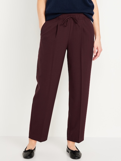 High-Waisted Billie Straight Ankle Trouser