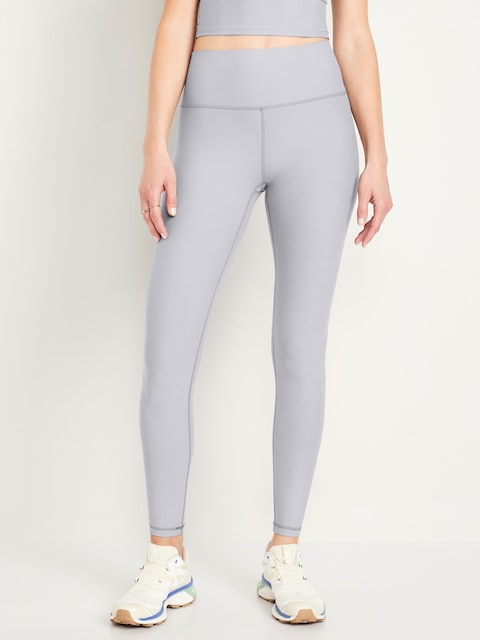 High-Waisted PowerSoft Full-Length Leggings - Gray