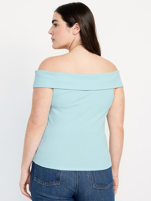 Image number 6 showing, Off-Shoulder Ribbed Top