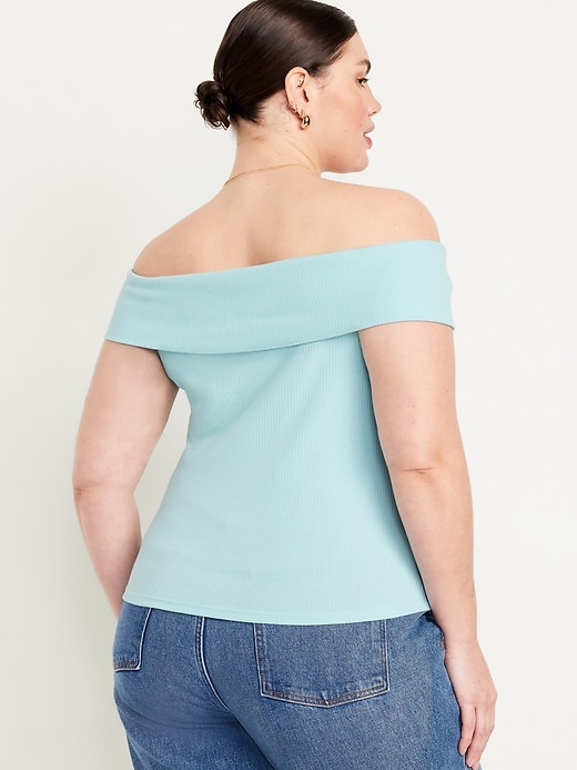 Image number 8 showing, Off-Shoulder Ribbed Top