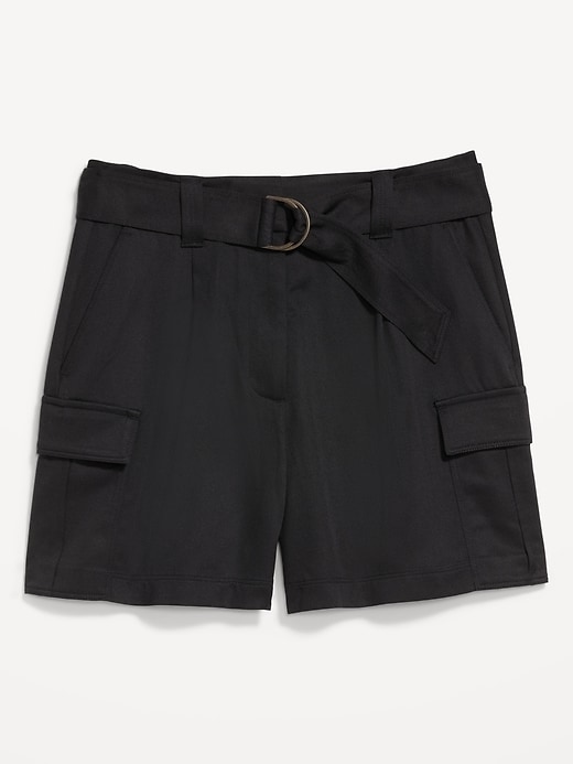 L'image numéro 4 présente Shorts cargo à taille très haute, entrejambe de 11,5 cm