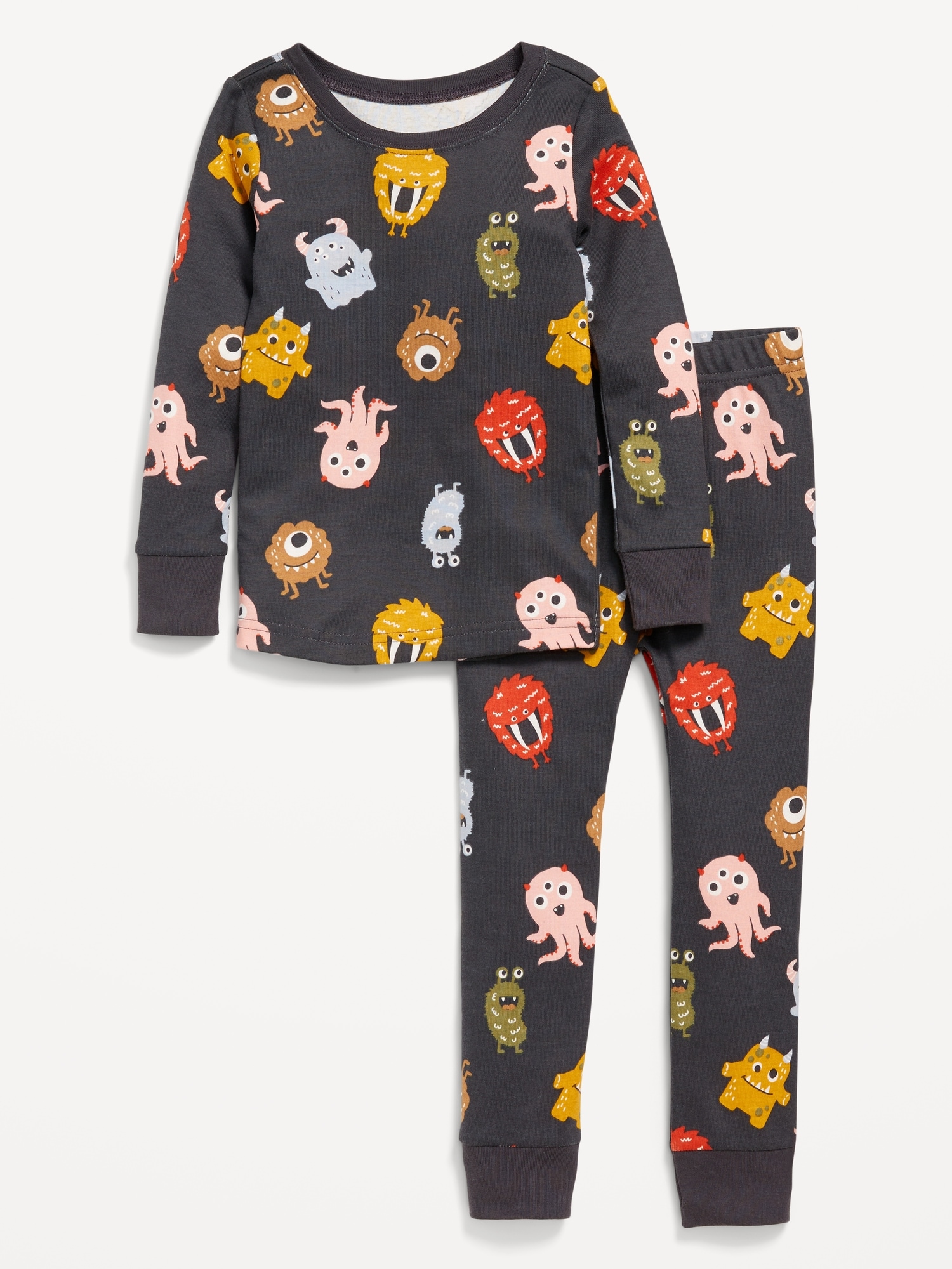 Printed Snug-Fit Pajama Set for Toddler & Baby