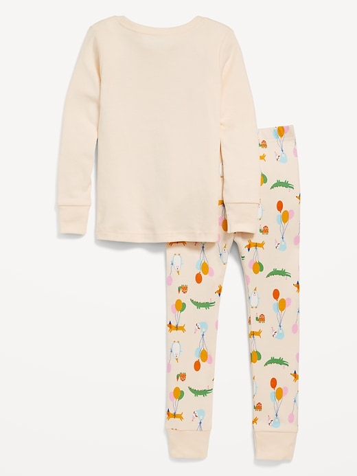 View large product image 2 of 2. Unisex Printed Snug-Fit Pajama Set for Toddler &amp; Baby