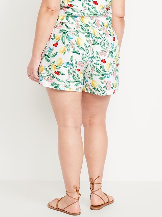 Image number 8 showing, High-Waisted Linen-Blend Skort