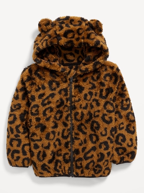 Critter Hooded Jacket for Toddler Girls - Cheetah