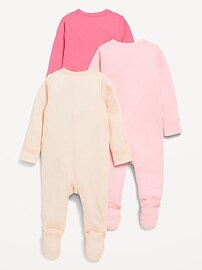 Image number 2 showing, 2-Way-Zip Sleep & Play Footed One-Piece 3-Pack for Baby