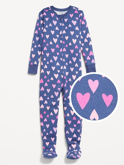 Voir une image plus grande du produit 1 de 2. Pyjama une-pièce moulant à pieds à glissière pour tout-petit et bébé