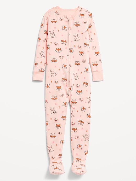 Voir une image plus grande du produit 1 de 2. Pyjama une-pièce moulant à pieds à glissière pour tout-petit et bébé