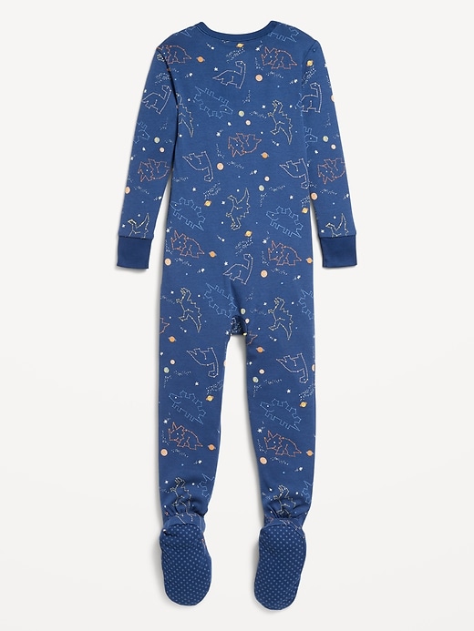 Voir une image plus grande du produit 2 de 2. Pyjama une-pièce moulant à pieds à glissière pour tout-petit et bébé