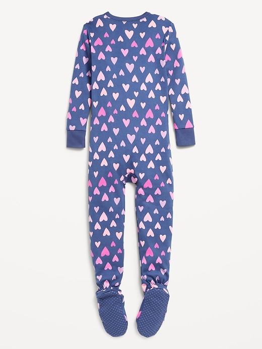 Voir une image plus grande du produit 2 de 2. Pyjama une-pièce moulant à pieds à glissière pour tout-petit et bébé