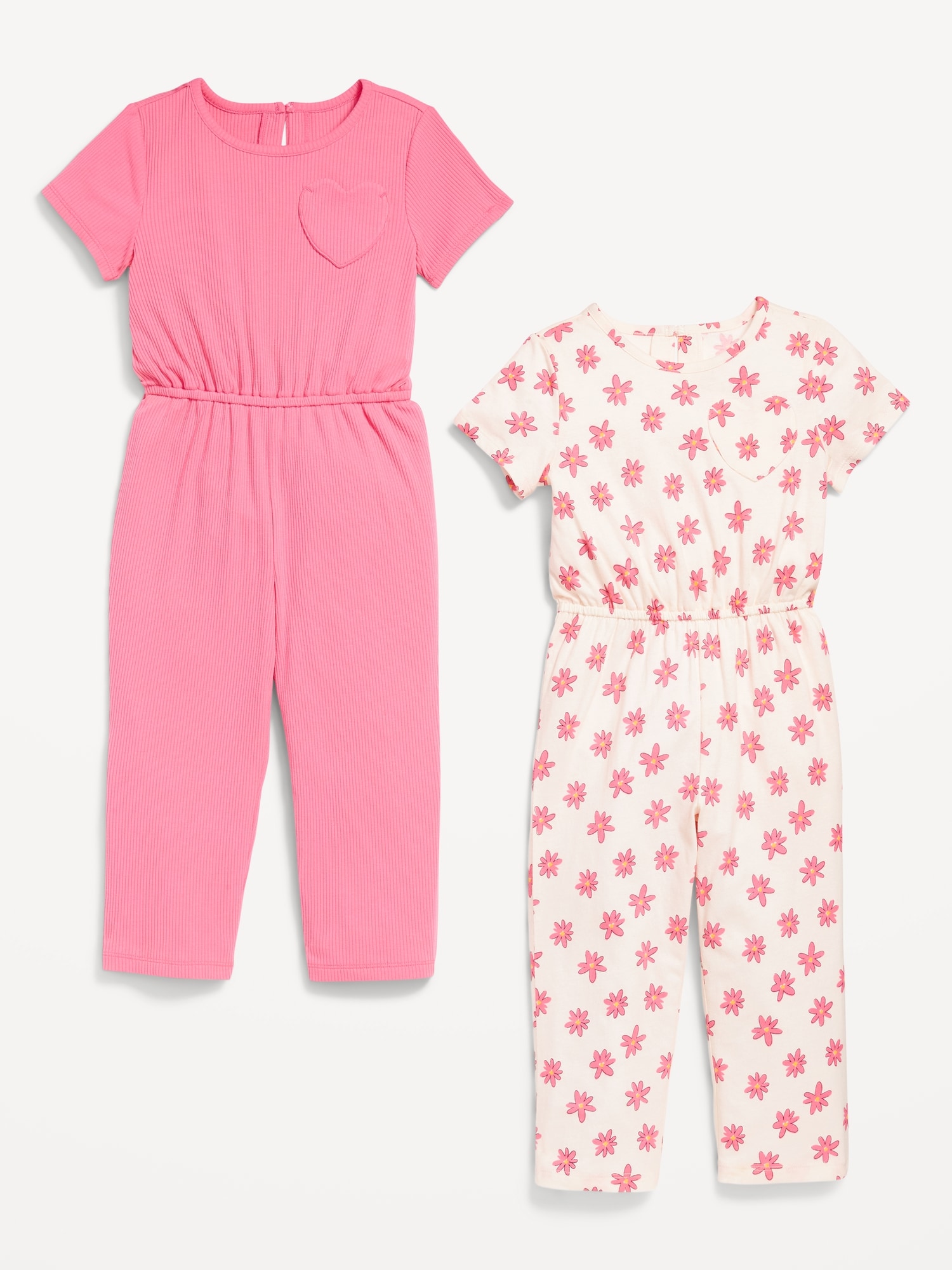 Short-Sleeve Jumpsuit 2-Pack for Toddler Girls