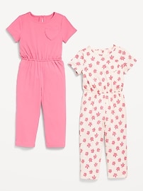 View large product image 3 of 3. Short-Sleeve Jumpsuit 2-Pack for Toddler Girls