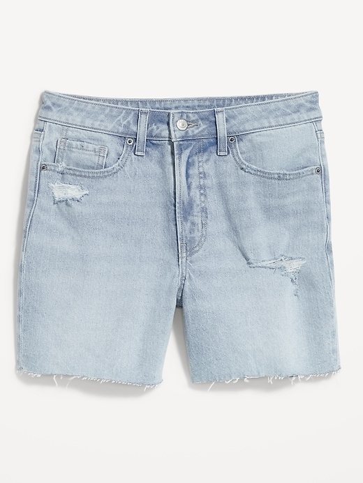 Image number 4 showing, High-Waisted OG Jean Cut-Off Shorts -- 5-inch inseam