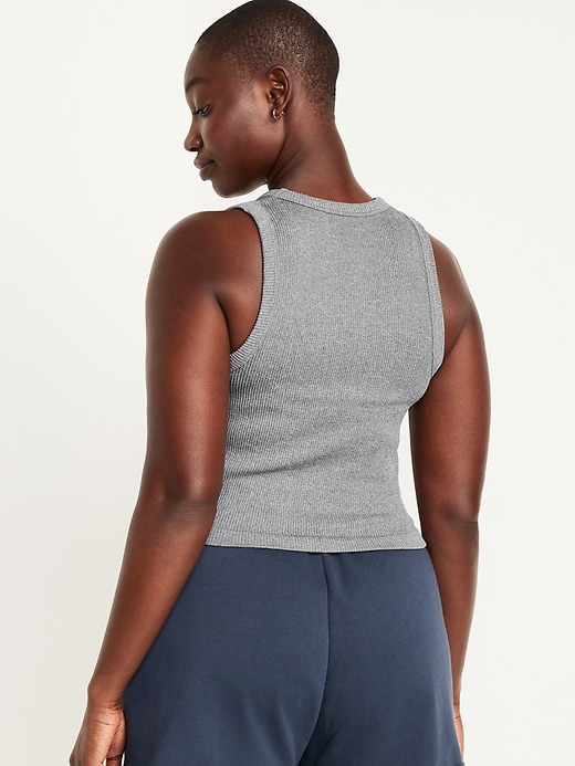 Image number 6 showing, Fitted Seamless Ribbed Tank Top