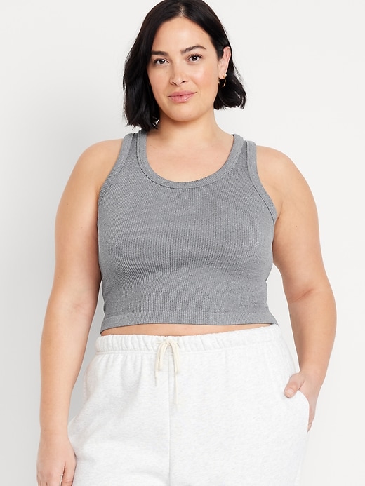 Image number 7 showing, Fitted Seamless Ribbed Tank Top