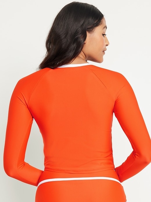 Image number 2 showing, Half Zip Crop Rashguard