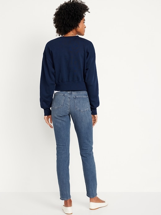 L'image numéro 3 présente Jean Wow droit à taille haute longueur cheville